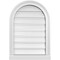 Ekena Millwork Round Top Surface Mount PVC Gable Vent: Functional, w/ 2"W x 2"P Brickmould Sill Frame, 18"W x 26"H GVPRT18X2603SF - alternate 1
